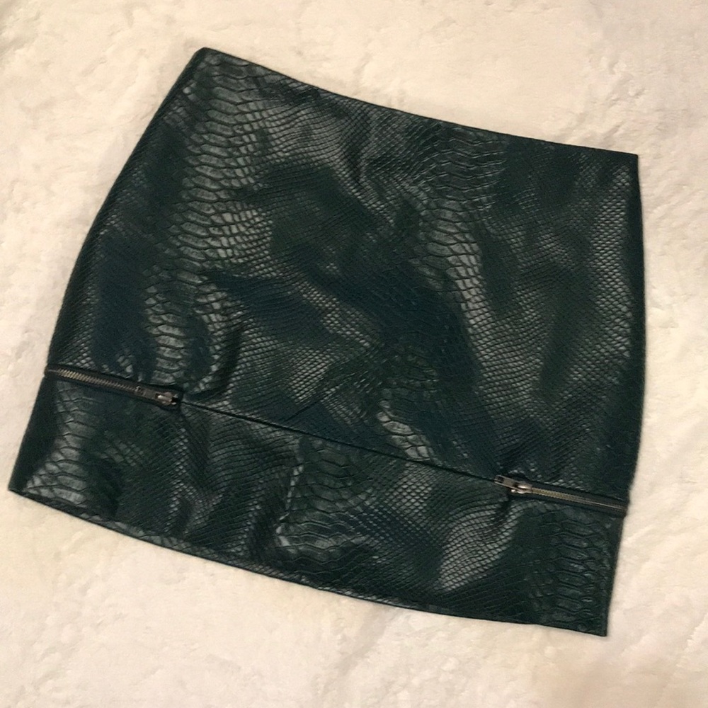 High waisted mini skirt